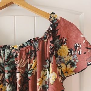 Off-The-Shoulder Tropical Sundress
